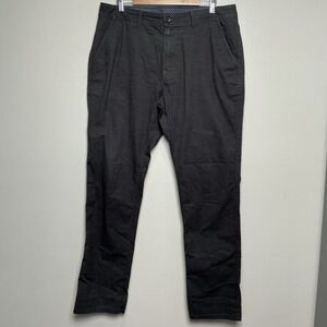 Prana McClee Pants Men's 36x34 Charcoal Straight Fit Chinos Stretch Preppy